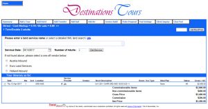 Book itineraries using database, XML and one-offs