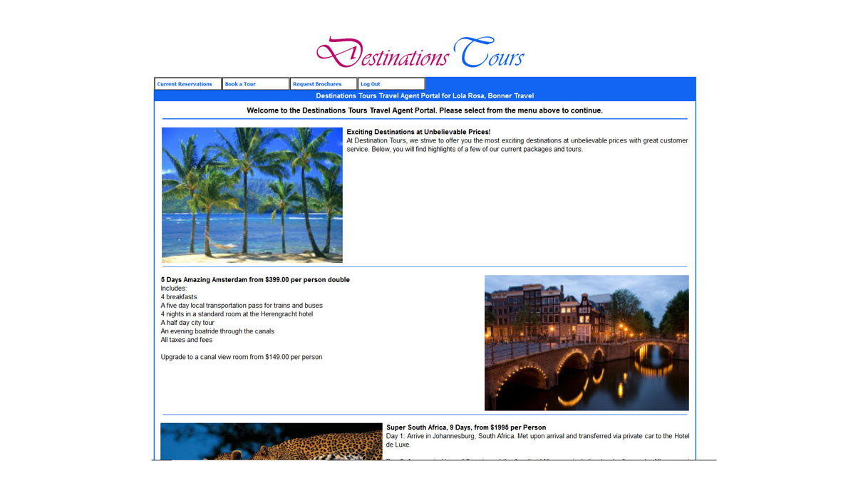 caravan travel agent portal