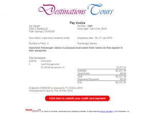 All about TravelHerd invoices